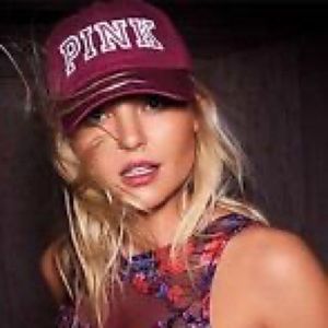 Maroon pink Victoria’s Secret hat
